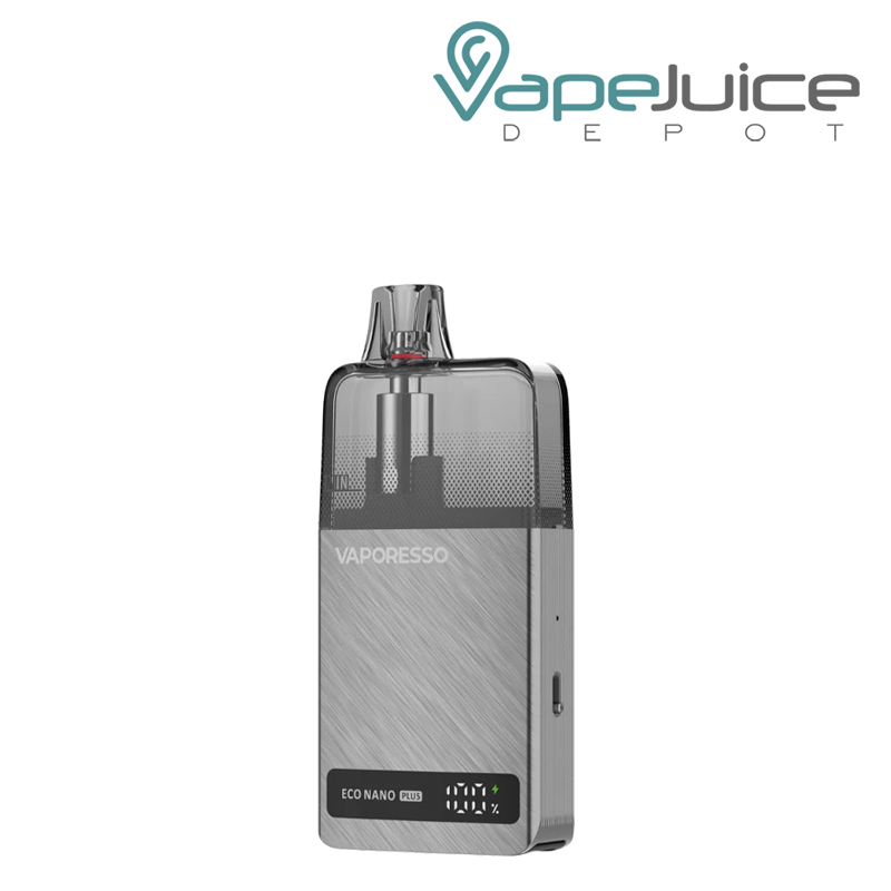 Space Silver Vaporesso ECO Nano Plus Pod System Kit with digital screen - Vape Juice Depot