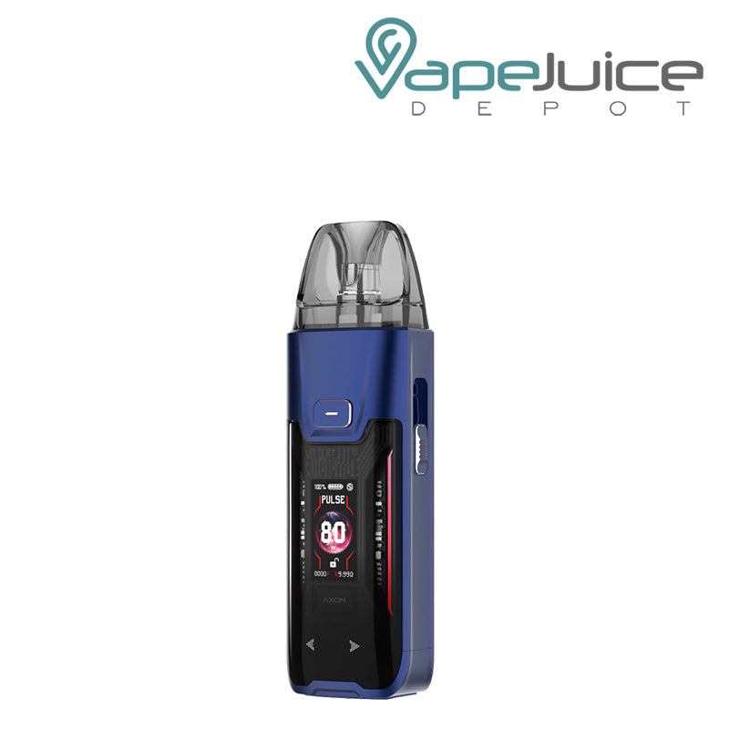 Blue Vaporesso LUXE XR Max 2 Pod Mod Kit with display screen and firing button - Vape Juice Depot