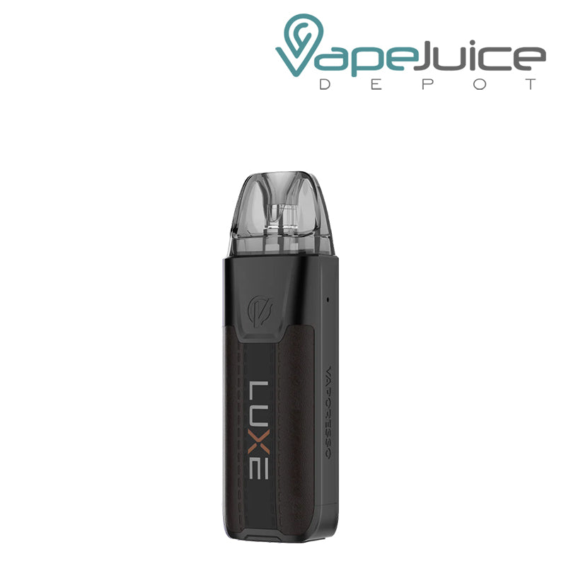 Leather Black Vaporesso LUXE XR Max 2 Pod Mod Kit with display screen and firing button - Vape Juice Depot