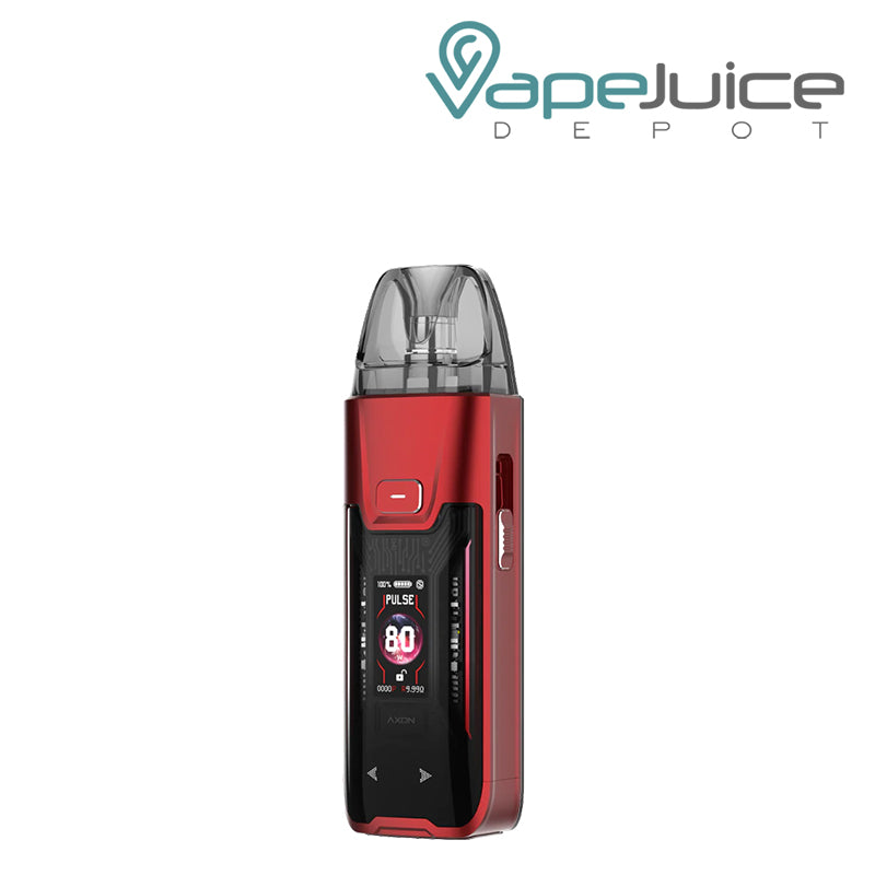 Red Vaporesso LUXE XR Max 2 Pod Mod Kit with display screen and firing button - Vape Juice Depot
