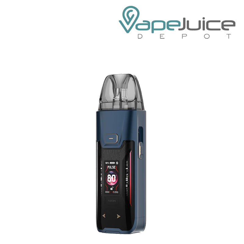 Storm Blue Vaporesso LUXE XR Max 2 Pod Mod Kit with display screen and firing button - Vape Juice Depot