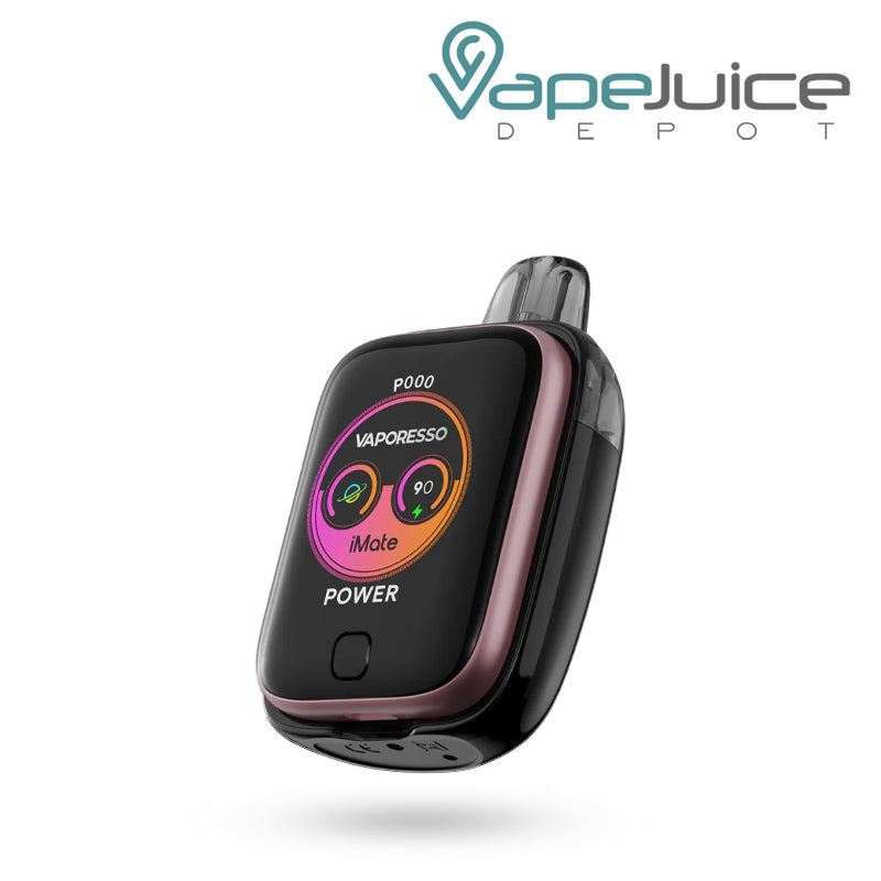 A Pink Vaporesso X Dojo iMate OS Pod Kit with display screen and firing button – Vape Juice Depot