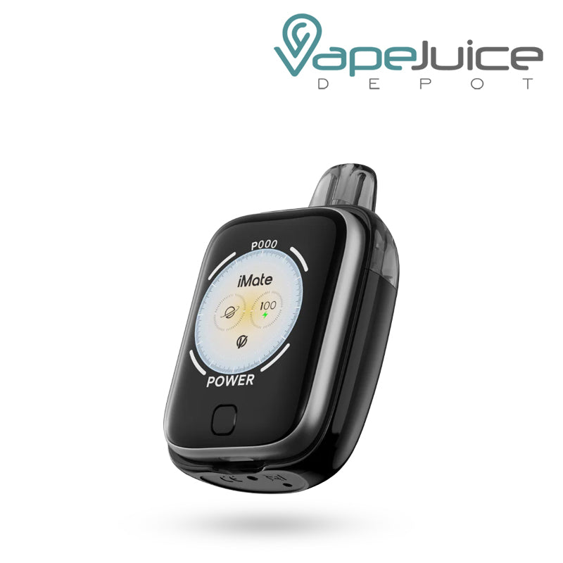 A Silver Vaporesso X Dojo iMate OS Pod Kit with display screen and firing button – Vape Juice Depot