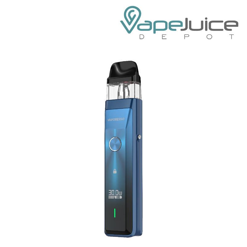 Blue Vaporesso XROS Pro Pod System with firing button and power indicator - Vape Juice Depot