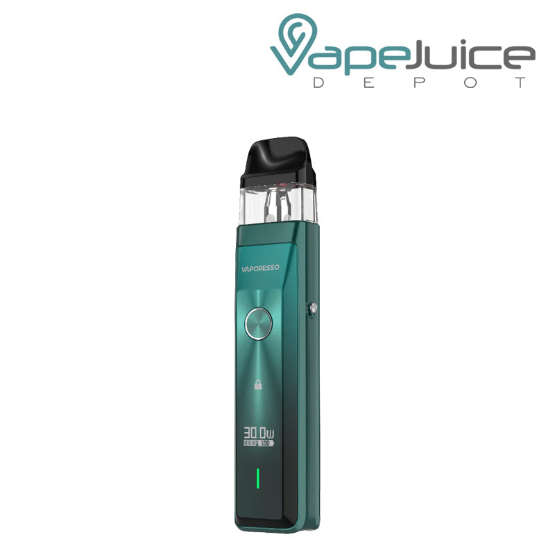 Green Vaporesso XROS Pro Pod System with firing button and power indicator - Vape Juice Depot