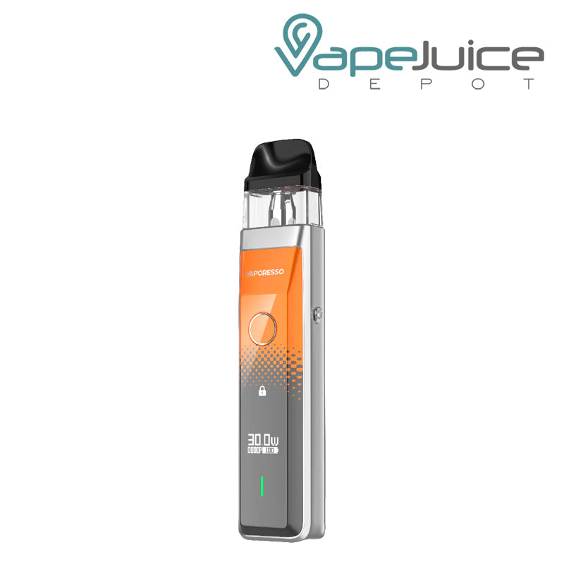 Orange Vaporesso XROS Pro Pod System with firing button and power indicator - Vape Juice Depot