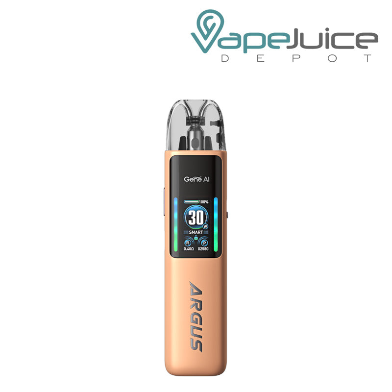 Peachy Beige VooPoo ARGUS G2 Pod System Kit with a display screen - Vape Juice Depot