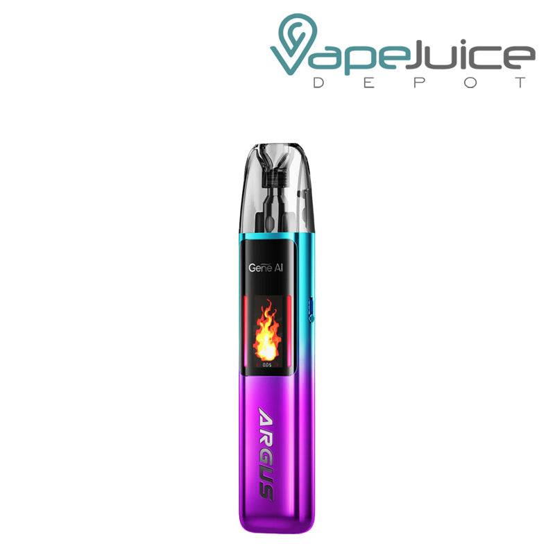 Side view of VooPoo ARGUS G2 Pod System Kit with a display screen - Vape Juice Depot