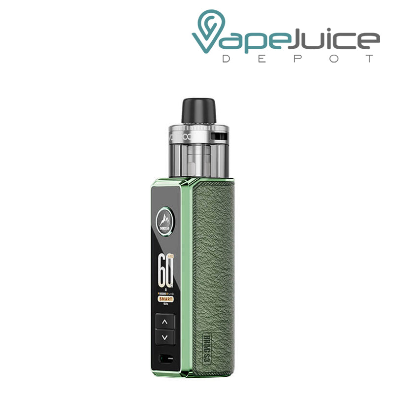 A Green VooPoo Drag S3 pod kit with a digital display - Vape Juice Depot