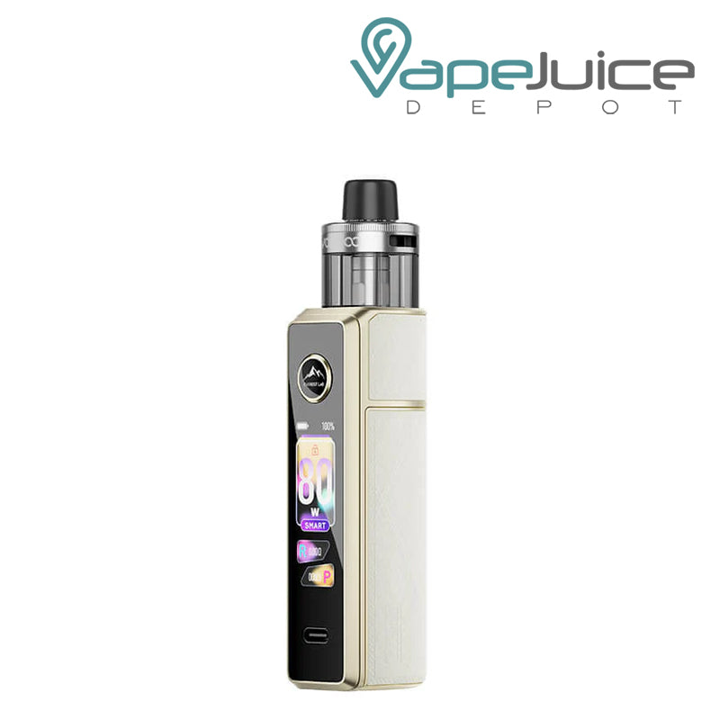 A Champagne Gold VooPoo Drag X3 pod kit with a digital display - Vape Juice Depot