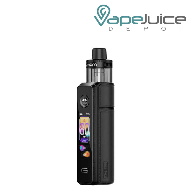 A Spray Black VooPoo Drag X3 pod kit with a digital display - Vape Juice Depot