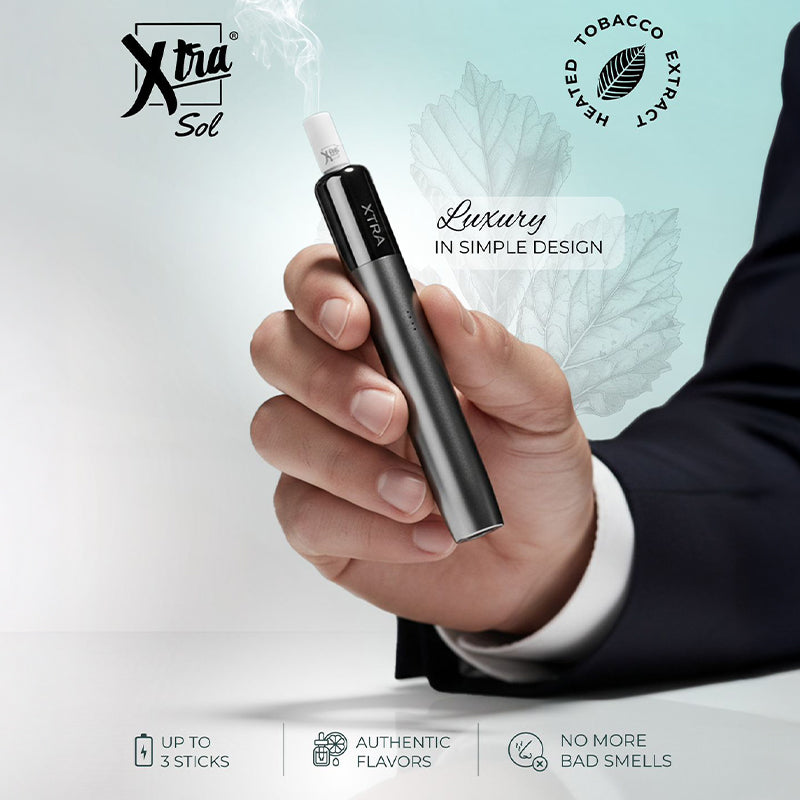 Xtra SOL Kit in hand view - Vape Juice Depot