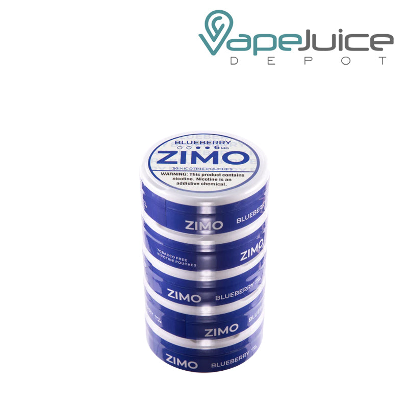 5 Pack of Blueberry Zimo Pouches - Vape Juice Depot