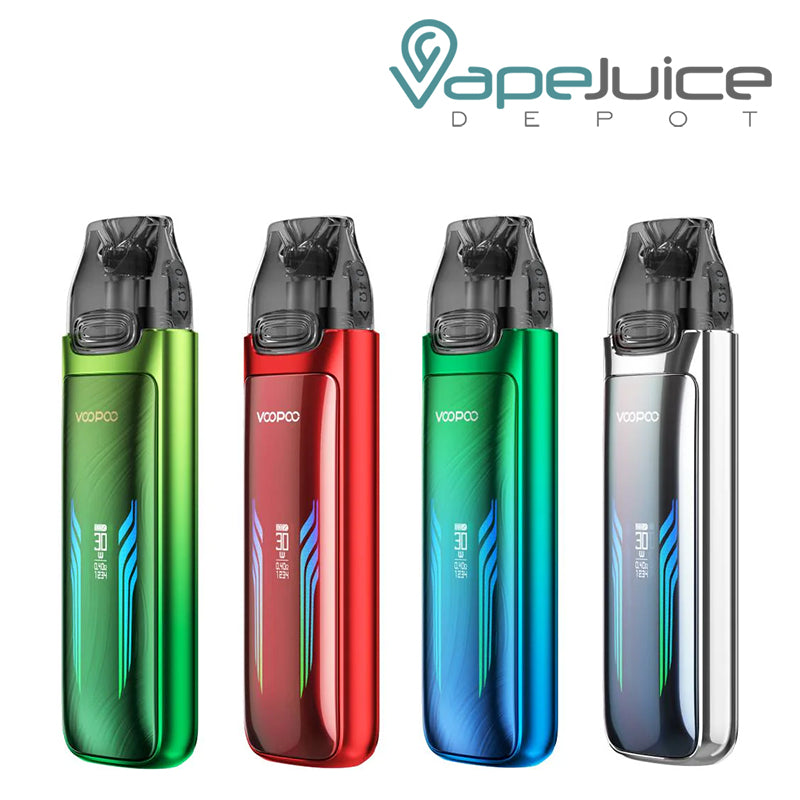 Four Colors of VooPoo VMate Max Pod System with display screen - Vape Juice Depot