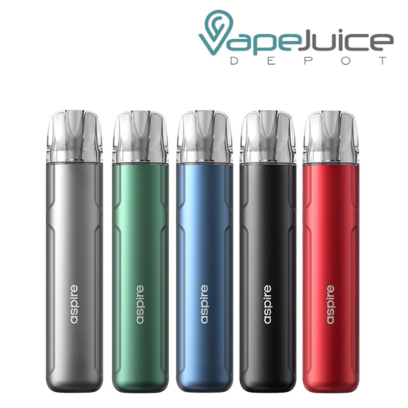 Five colors of Aspire Cyber S Pod Kit - Vape Juice Depot
