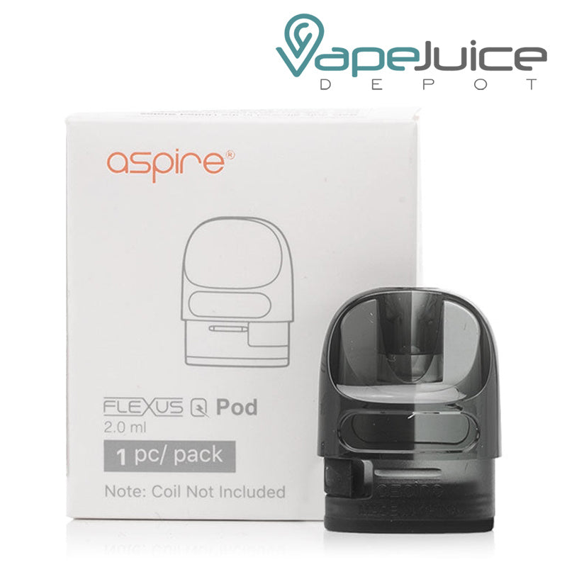 A box of Aspire Flexus Q Replacement Pod and a pod next to it - Vape Juice Depot