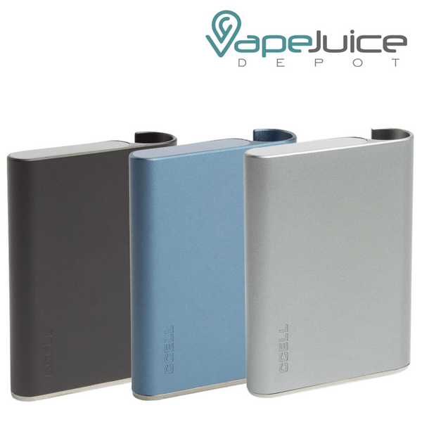 Three different colors of CCELL Palm Vape Battery - Vape Juice Depot
