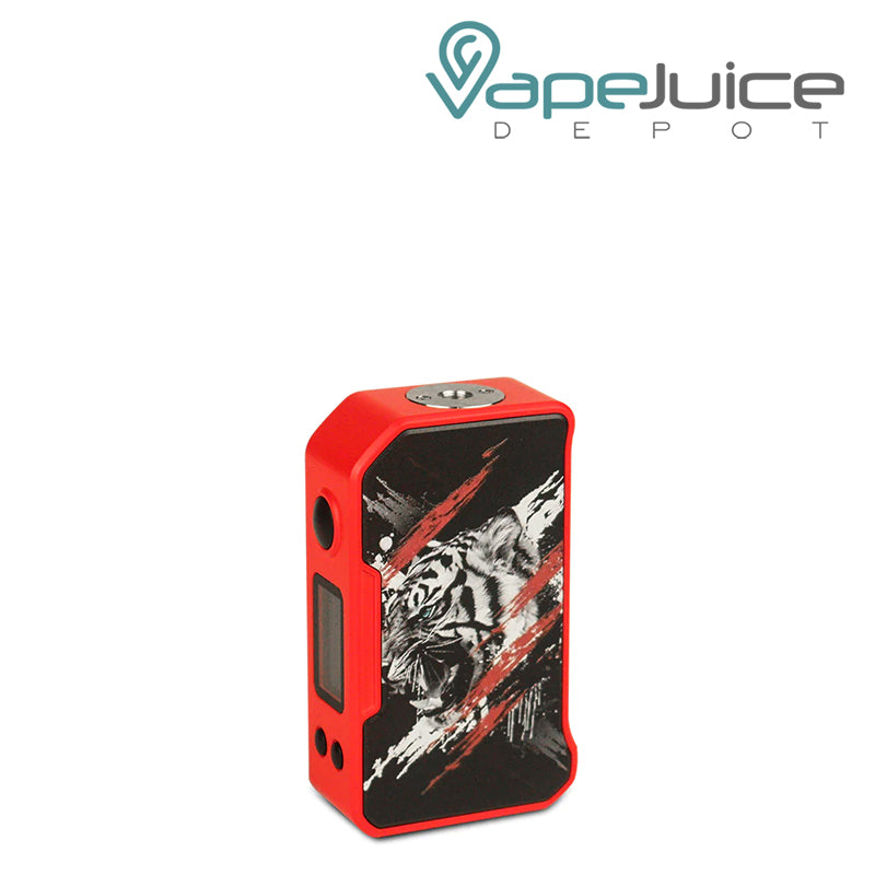 Tiger Red Dovpo MVP 220W Box Mod with a firing button and color screen - Vape Juice Depot