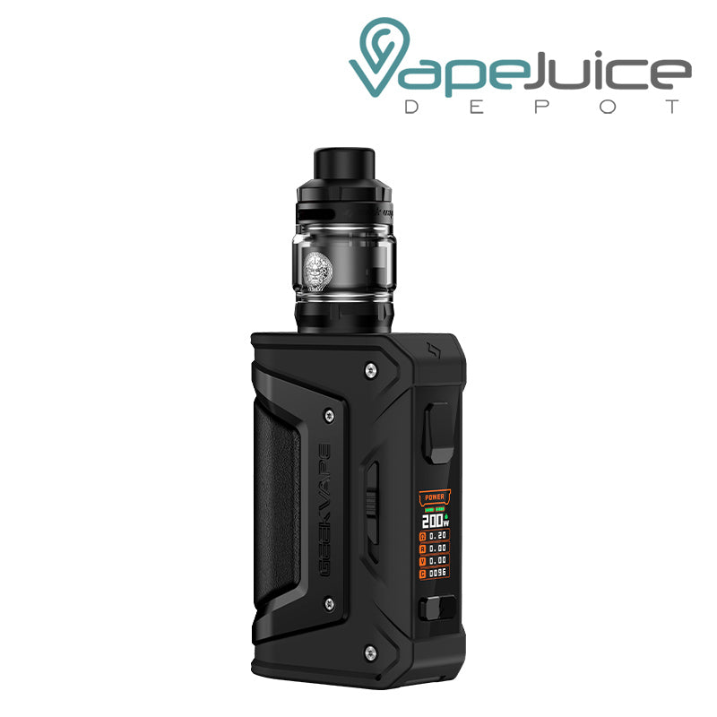 Black GeekVape Aegis Legend Classic Kit (L200) with colored screen and buttons - Vape Juice Depot