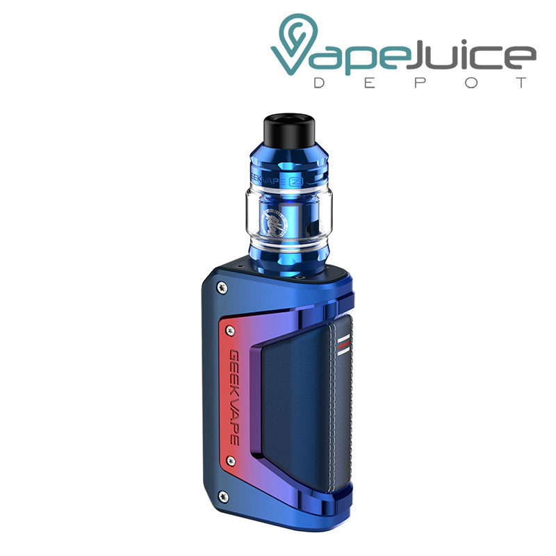 Blue Red GeekVape L200 Aegis Legend 2 Kit with a firing button and screen - Vape Juice Depot