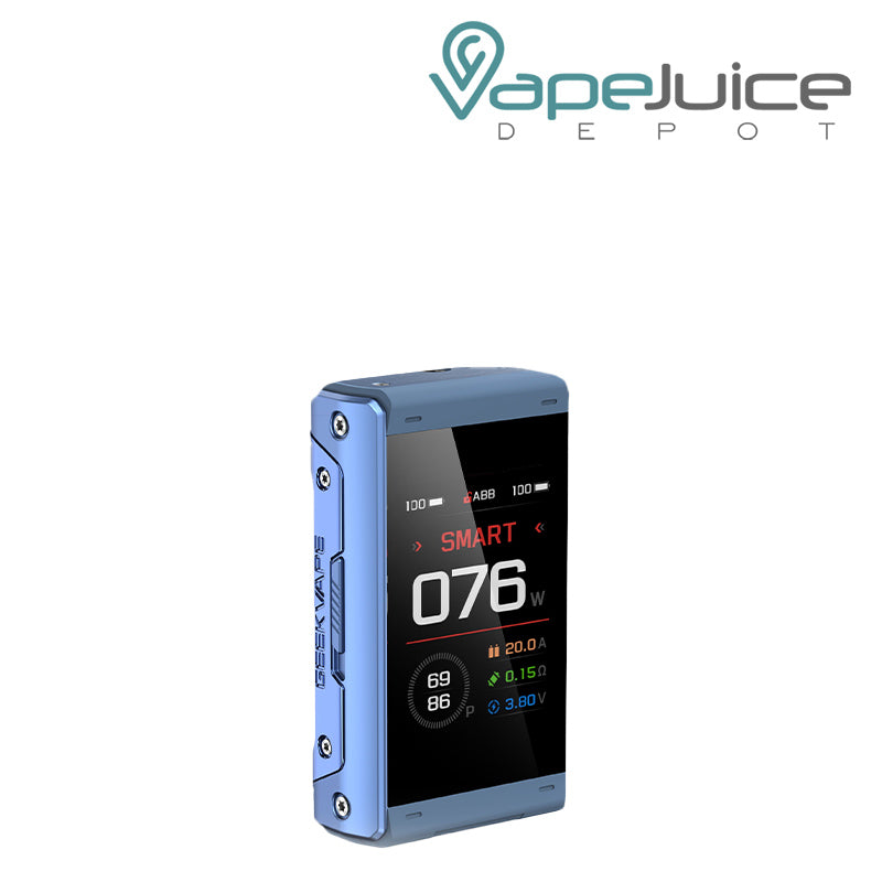 Azure Blue GeekVape T200 Aegis Touch Mod with a screen - Vape Juice Depot