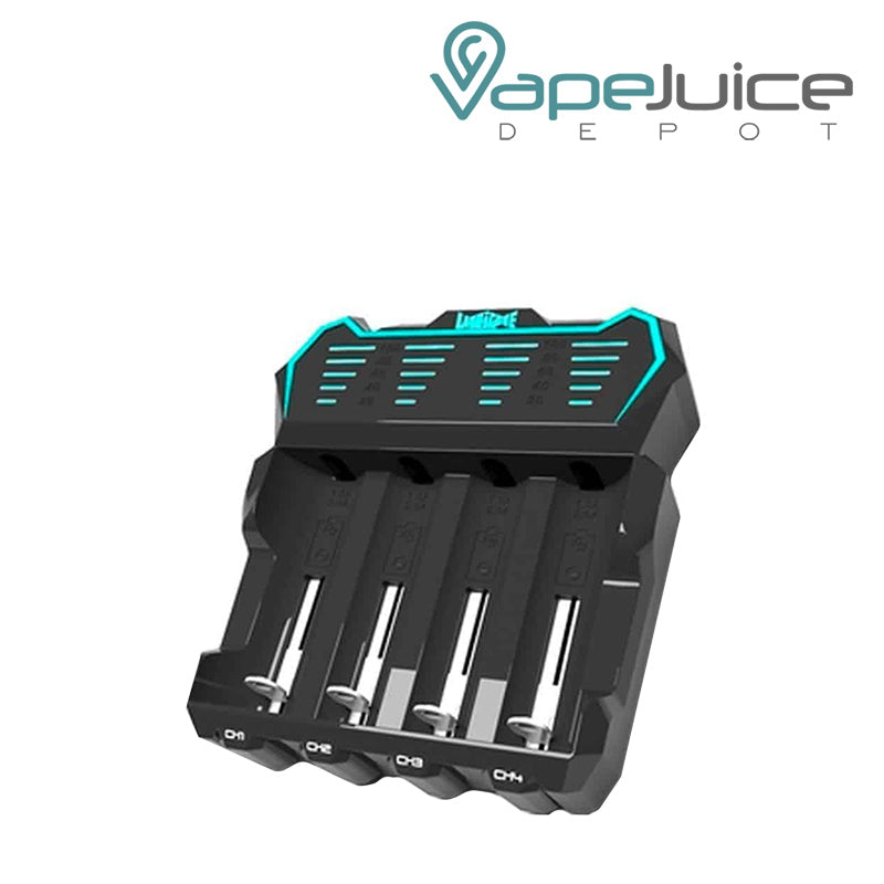 Empty 4-Bay LITHICORE EDGE Battery Charger - Vape Juice Depot