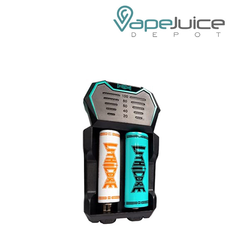 2-Bay LITHICORE EDGE Battery Charger - Vape Juice Depot