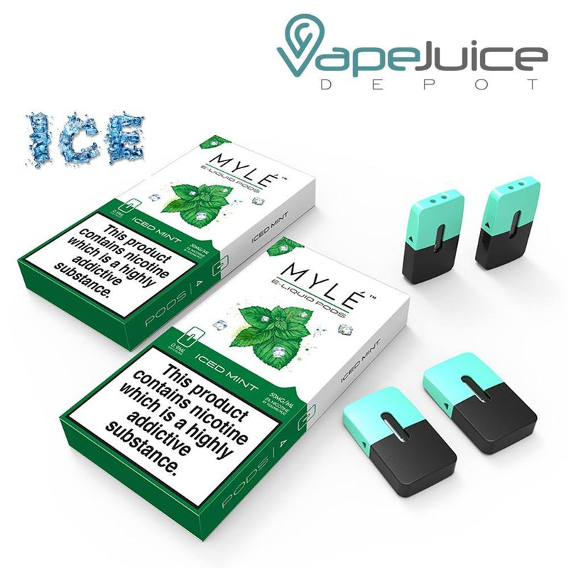 MYLE Iced Mint Pods 2 Packs - Vape Juice Depot