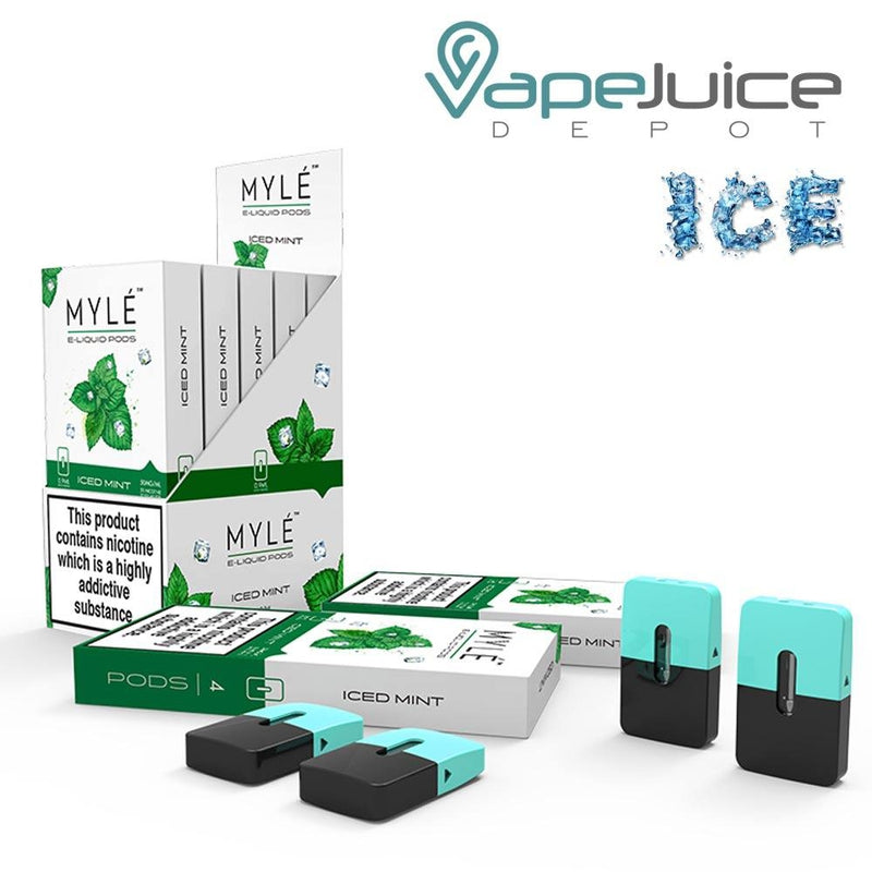 MYLE Iced Mint Pods 5 Packs - Vape Juice Depot
