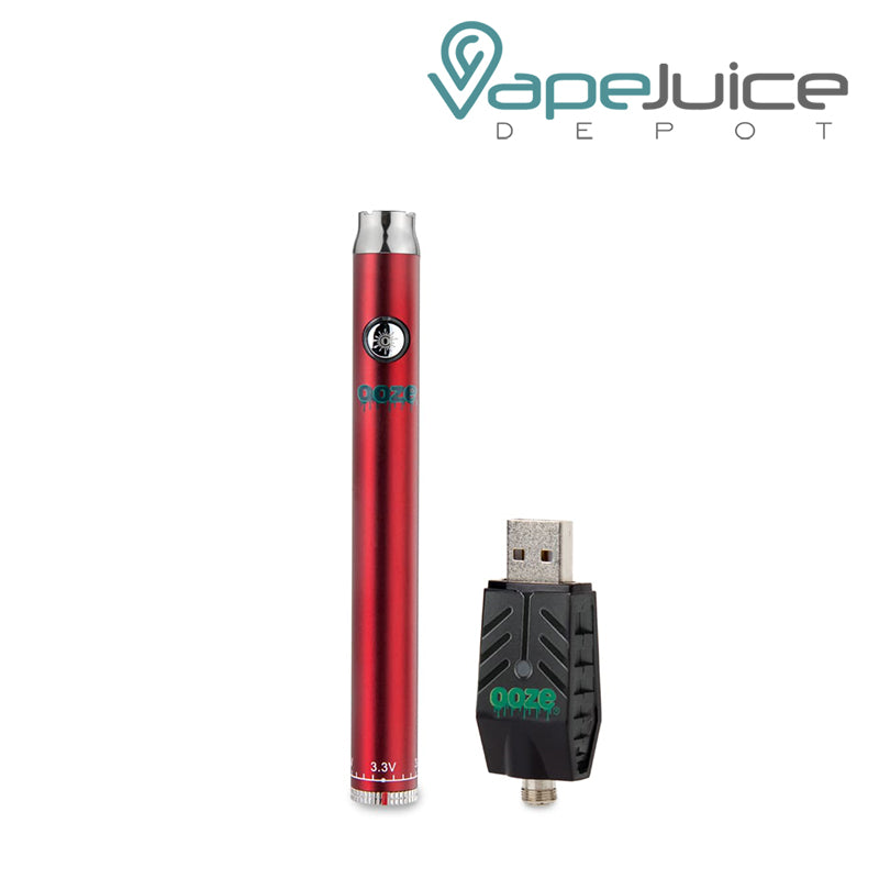 Ruby Red Ooze Twist Slim Pen Battery with Smart USB - Vape Juice Depot