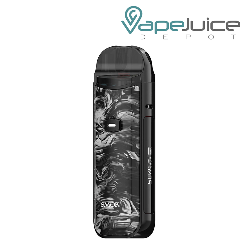 Black Grey SMOK Nord 50W Pod Kit with an Intuitive Firing Button and a display on the side - Vape Juice Depot