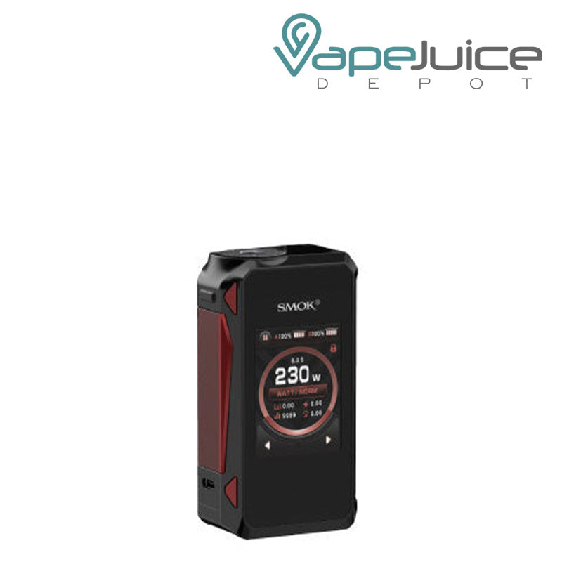 Front Side of Black SMOK G PRIV 4 Box Mod with Touch Screen and a firing button - Vape Juice Depot