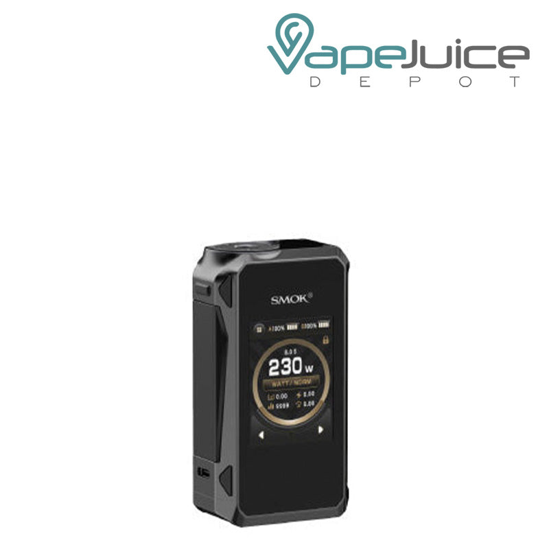 Front Side of Brown SMOK G PRIV 4 Box Mod with Touch Screen and a firing button - Vape Juice Depot