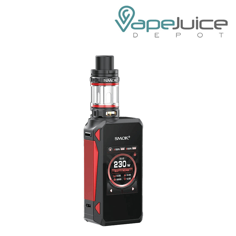 Red SMOK G PRIV 4 Kit with Touch Screen and a firing button - Vape Juice Depot
