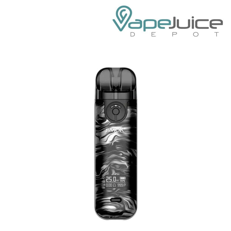 A SMOK Novo 4 Kit Fluid Black Grey with OLED Display, Type-C Port and an adjustable button - Vape Juice Depot