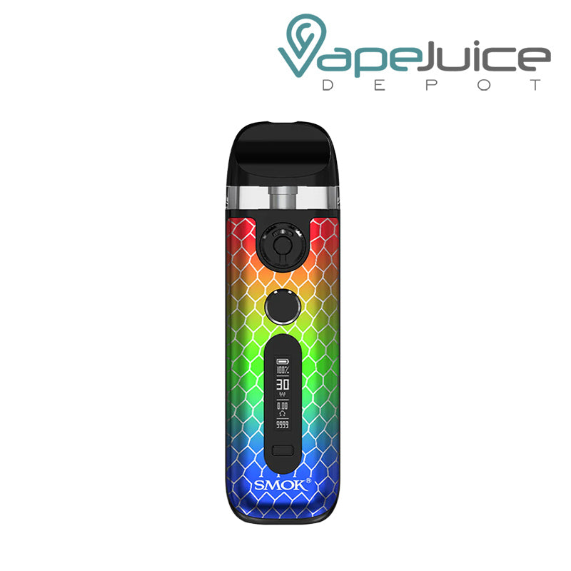 Rasta Green Cobra SMOK Novo 5 Kit with display screen and firing button - Vape Juice Depot