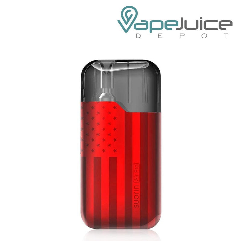 Star Spangled Red Suorin Air Pro Kit with Suorin Air Pro logo on it - Vape Juice Depot