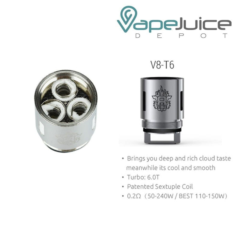 SMOK TFV8 BIG T10-T8-T6-X4 Core Coils, Coils, SMOK TECH, - Vape Juice Depot