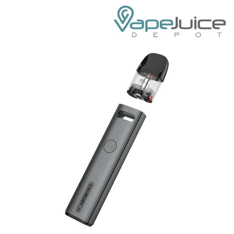 UWELL Caliburn G2 Pod System Kit with a firing button and it's parts - Vape Juice Depot