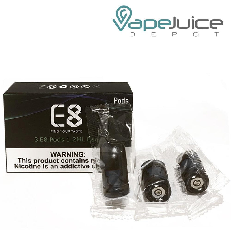 VAPEANTS E8 Replacement Pods Black Silicone - VapeJuiceDepot