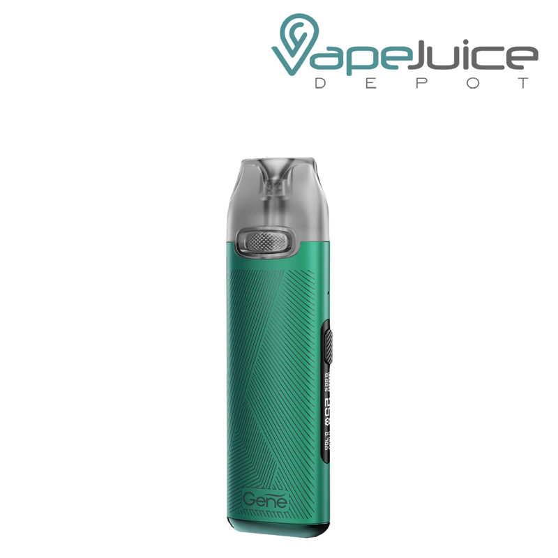 Green VooPoo V.THRU Pro Pod Kit with a side button and an OLED screen - Vape Juice Depot
