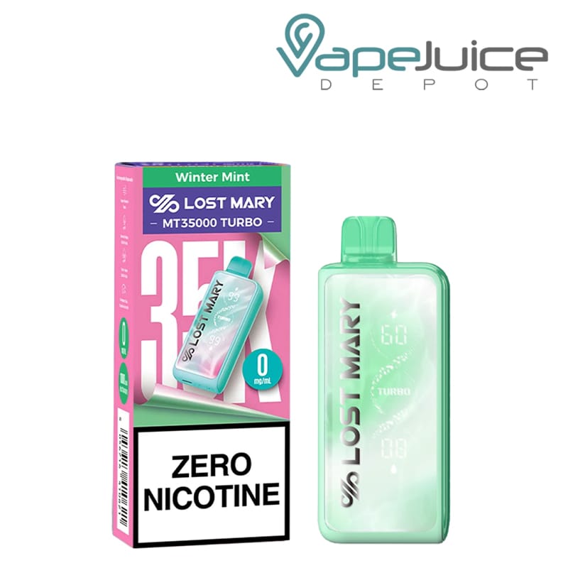 Lost Mary MT35000 Zero Nicotine Turbo Disposable Winter Mint - Vape Juice Depot