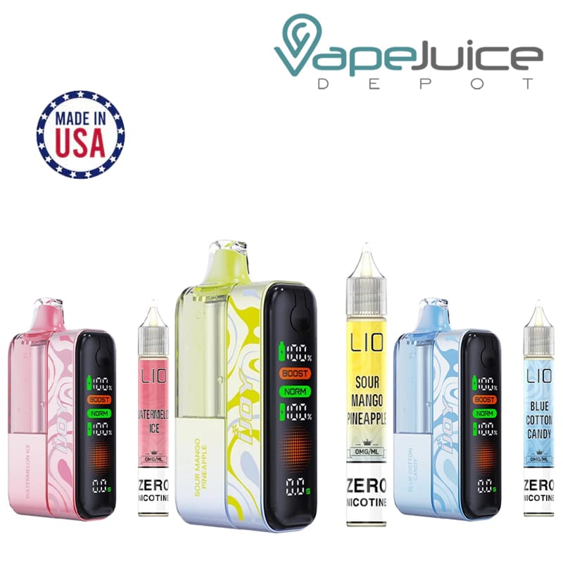 Three flavors of iJoy XP100K Zero Nicotine Disposable Kit - Vape Juice Depot