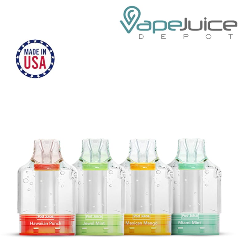 Four flavors of Pod Juice Mate Pro X 80K Disposable Pod - Vape Juice Depot
