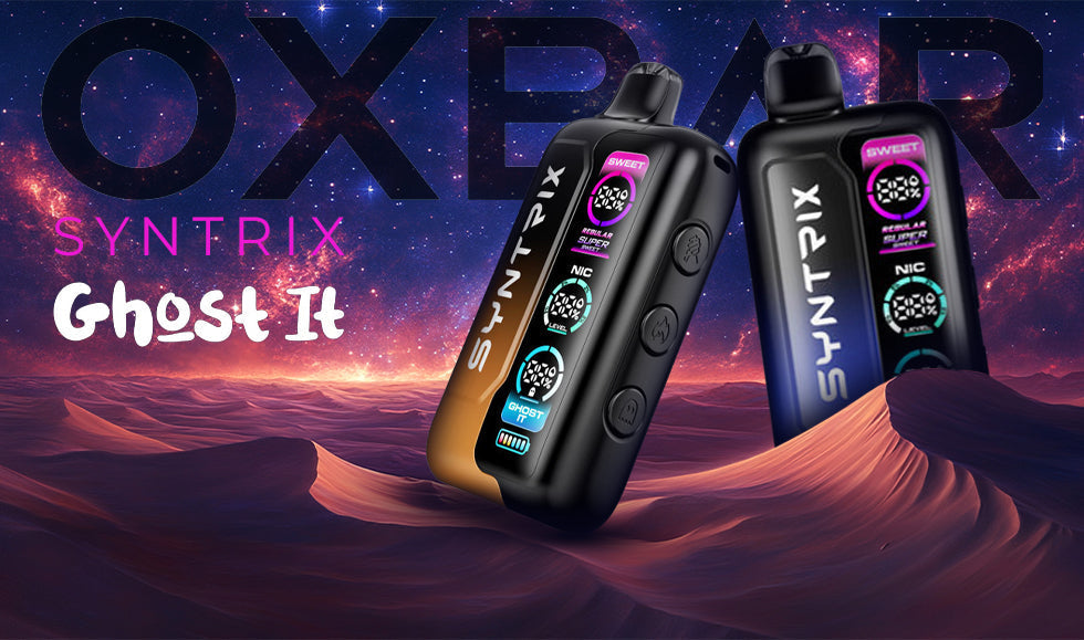 SYNTRIX Ghost It Review - A Fully Adjustable Disposable by OXBAR - Vape Juice Depot