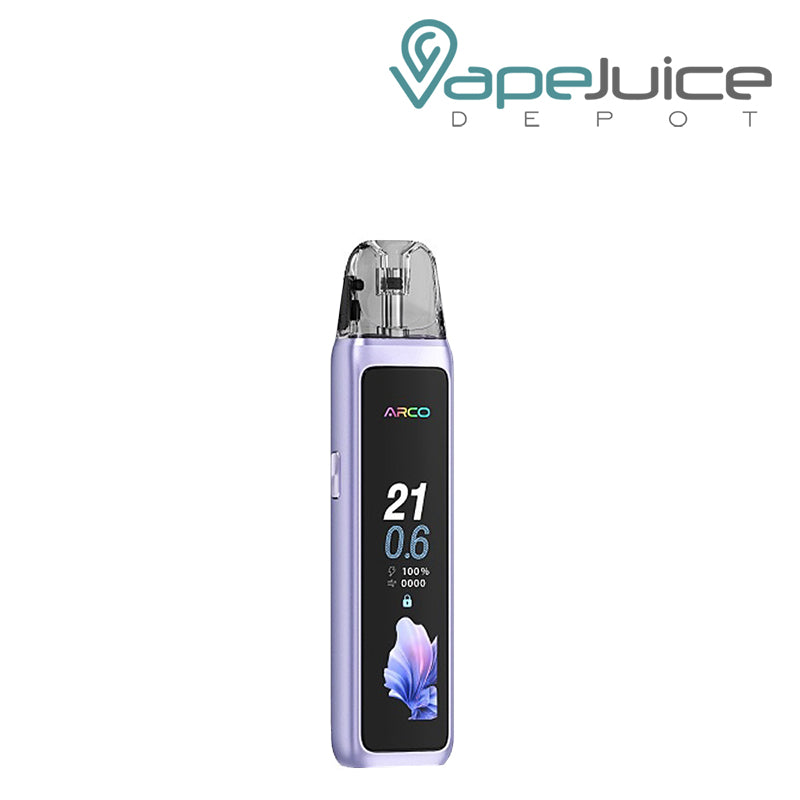 Pale Purple SMOK ARCO MAX 30W Pod Kit with display screen - Vape Juice Depot