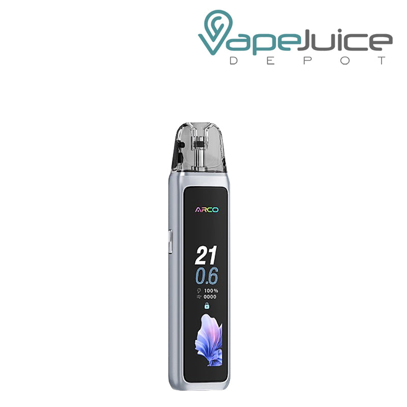 Silver SMOK ARCO MAX 30W Pod Kit with display screen - Vape Juice Depot