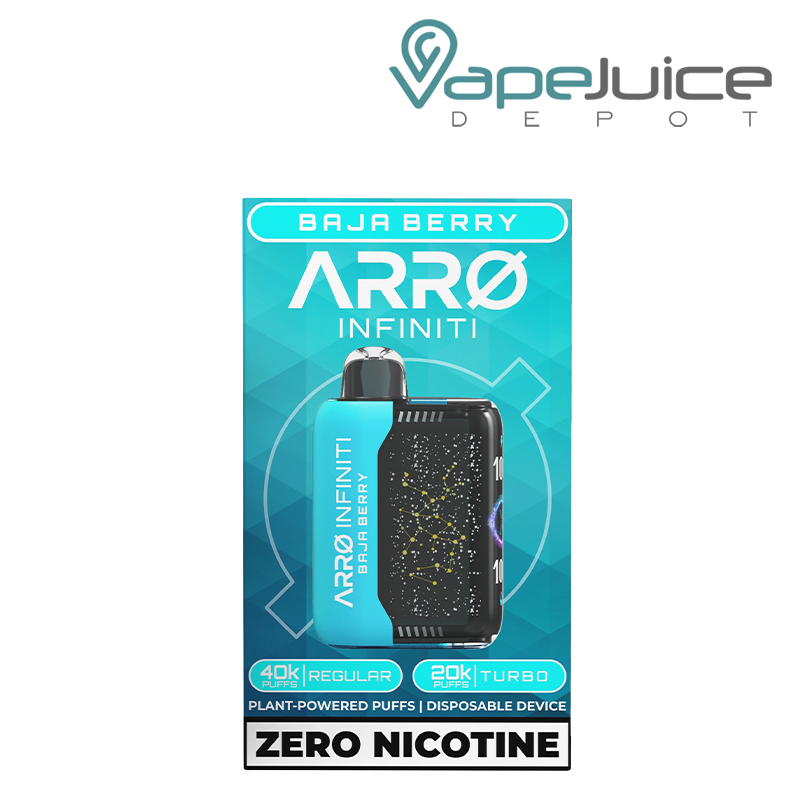 A Box of Baja Berry ARRO Infiniti 40K ZERO Nicotine Disposable - Vape Juice Depot