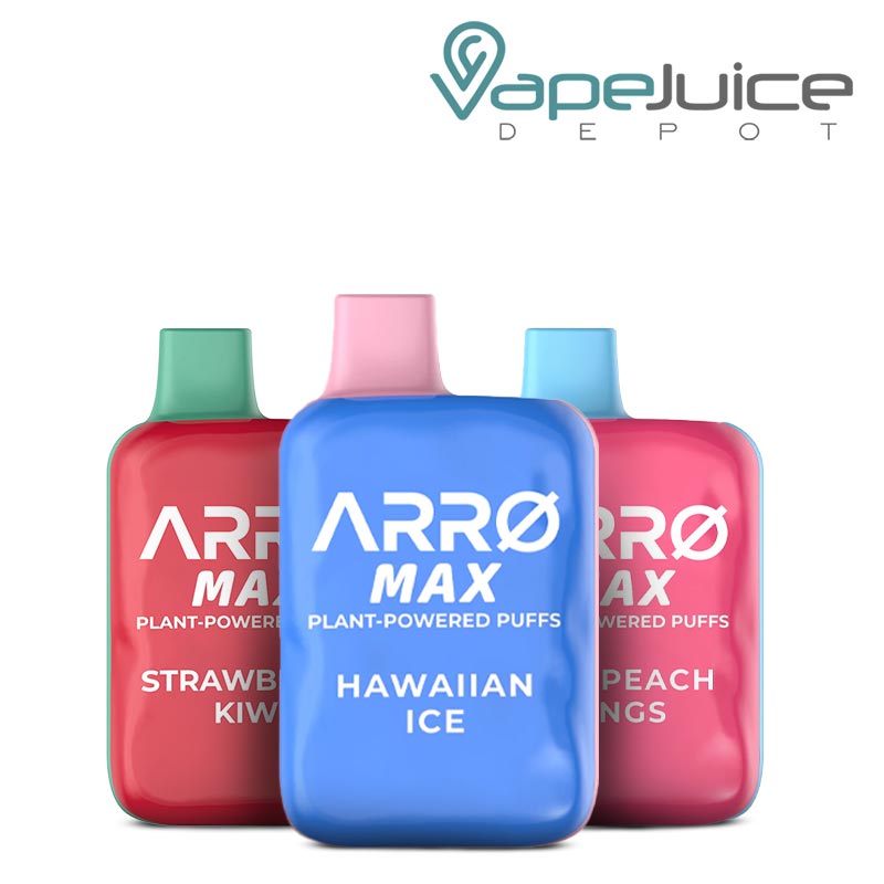 Three Flavors of ARRO Max 5000 ZERO Nicotine Disposable - Vape Juice Depot