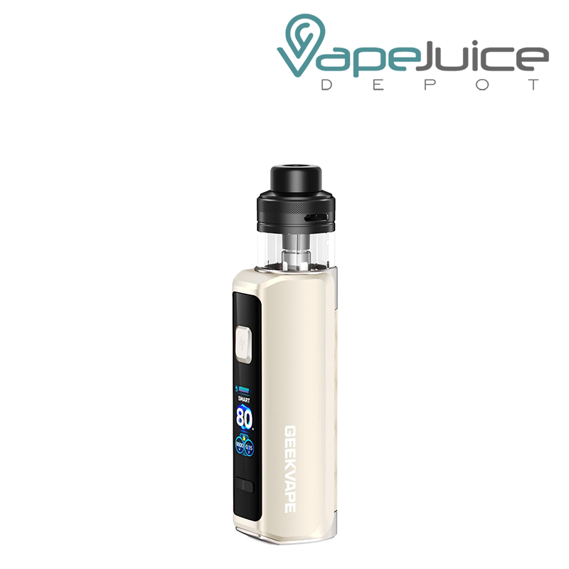 Ivory White GeekVape Aegis Force Pod Kit with adjustable button - Vape Juice Depot